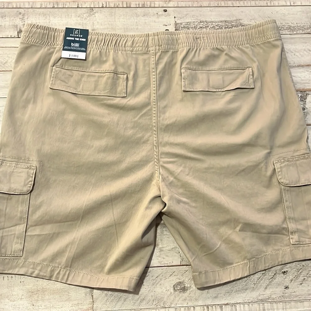 [g] George Soft‎ Cargo 6 Pocket Shorts AVAILABLE IN BLACK or KHAKI